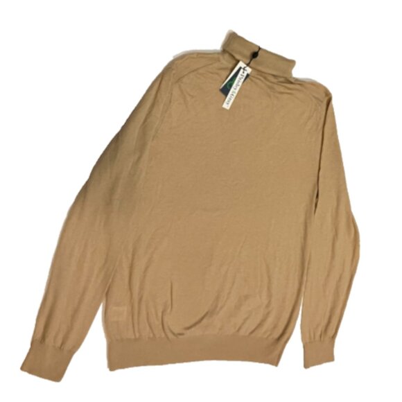 Paisley & Gray Men's Slim Fit Fine Gauge Turtleneck Sweater Almond XL - Picture 2 of 5